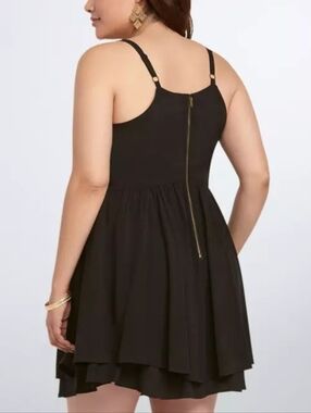 Torrid Crochet Trim Trapeze Sundress Women's Size 2X Black